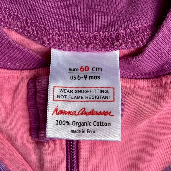EUC Hanna Andersson Baby/Infant Girls’ Zip Sleepers, Set of 2, 60/70 - Picture 5 of 6